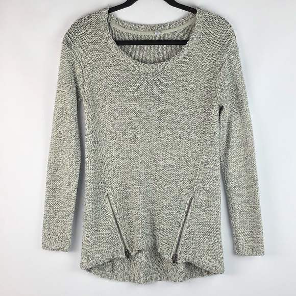 Kate Hill Sweaters - Kate Hill Knit Sweater High Low Hem with Zippers